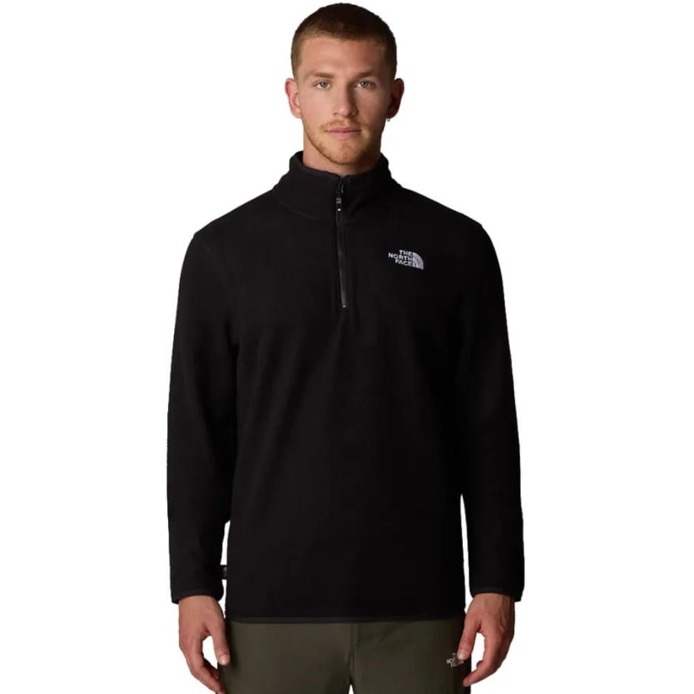 THE NORTH FACE MEN BLACK HOODIE  1/2 ZIP 